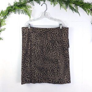 ❌ NIC+ZOE Leopard Print Skirt